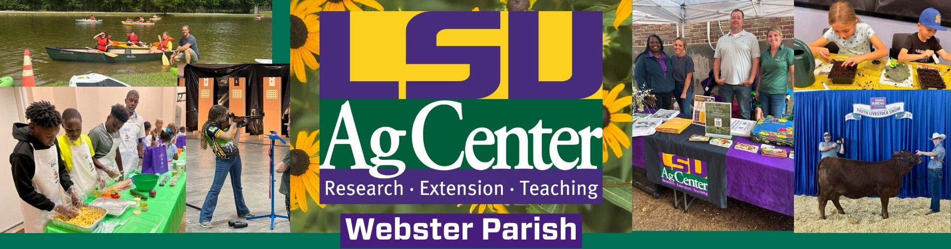 LSU AgCenter Webster parish banner.